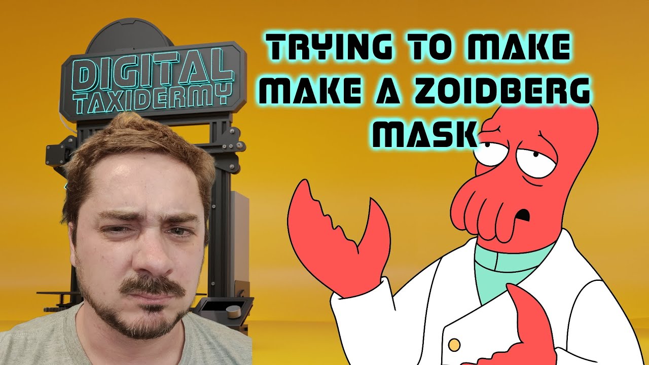Making a dr zoidberg futurama cosplay mask for halloween with d printing