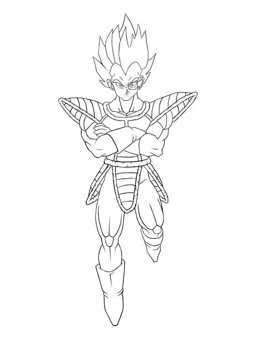 Flying vegeta coloring page