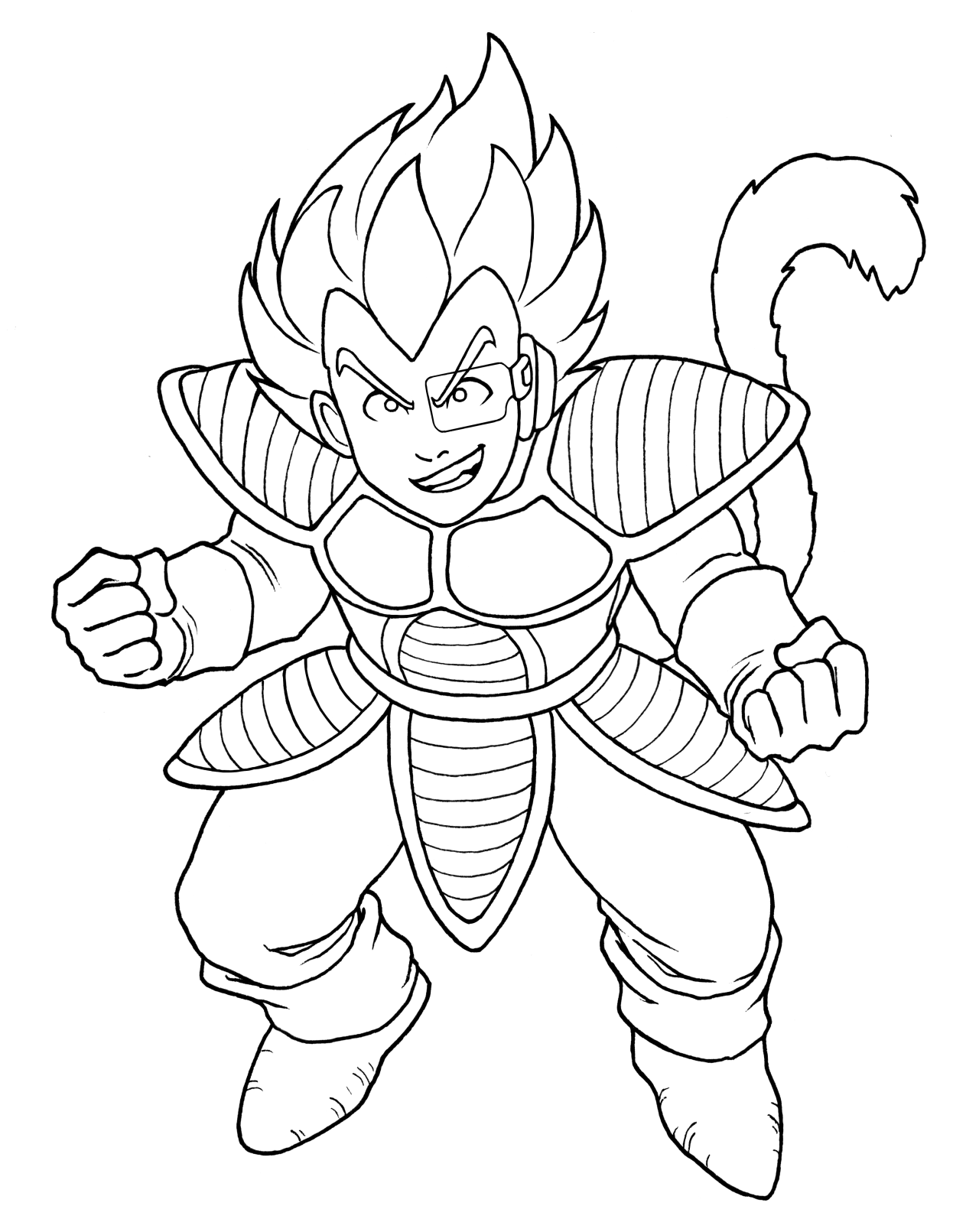 Coloring book â lineart by me more gremlin vegeta because hes