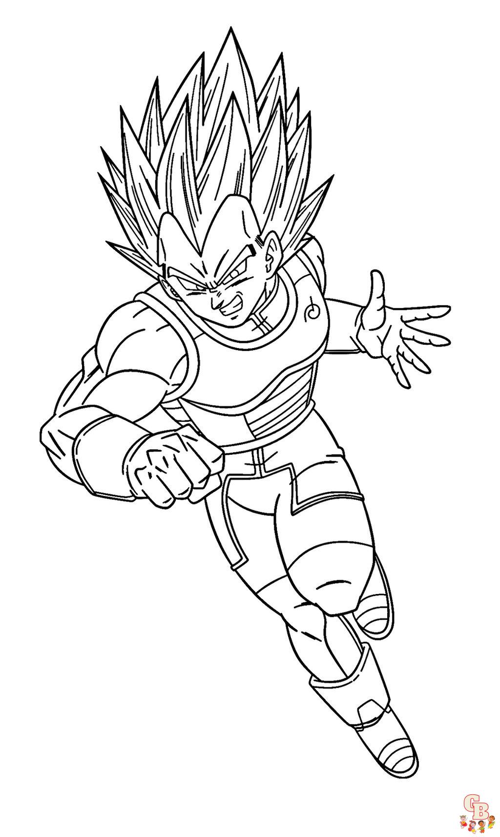 Unleash your creativity with vegeta dragon ball z coloring pages