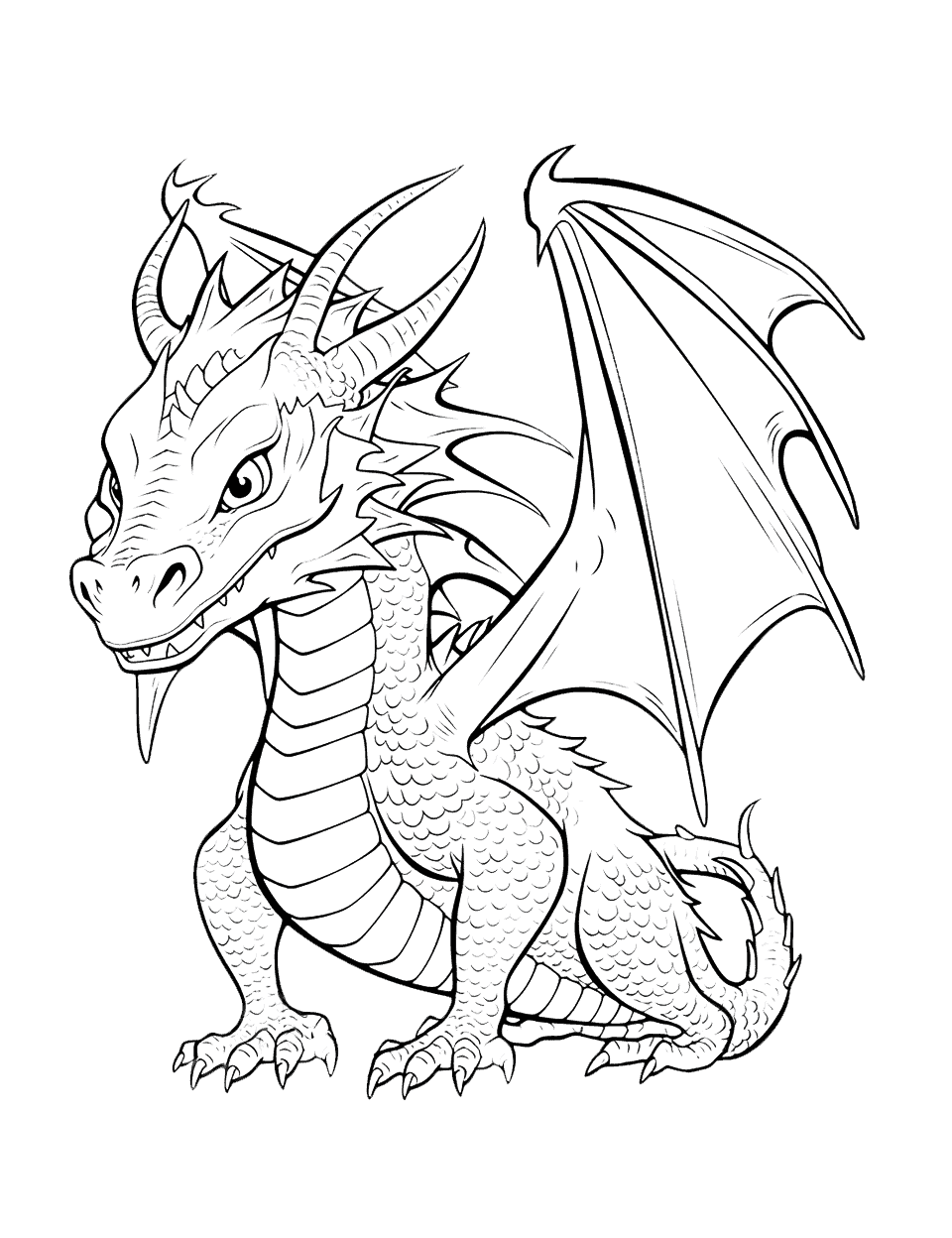 Dragon coloring pages free printable sheets