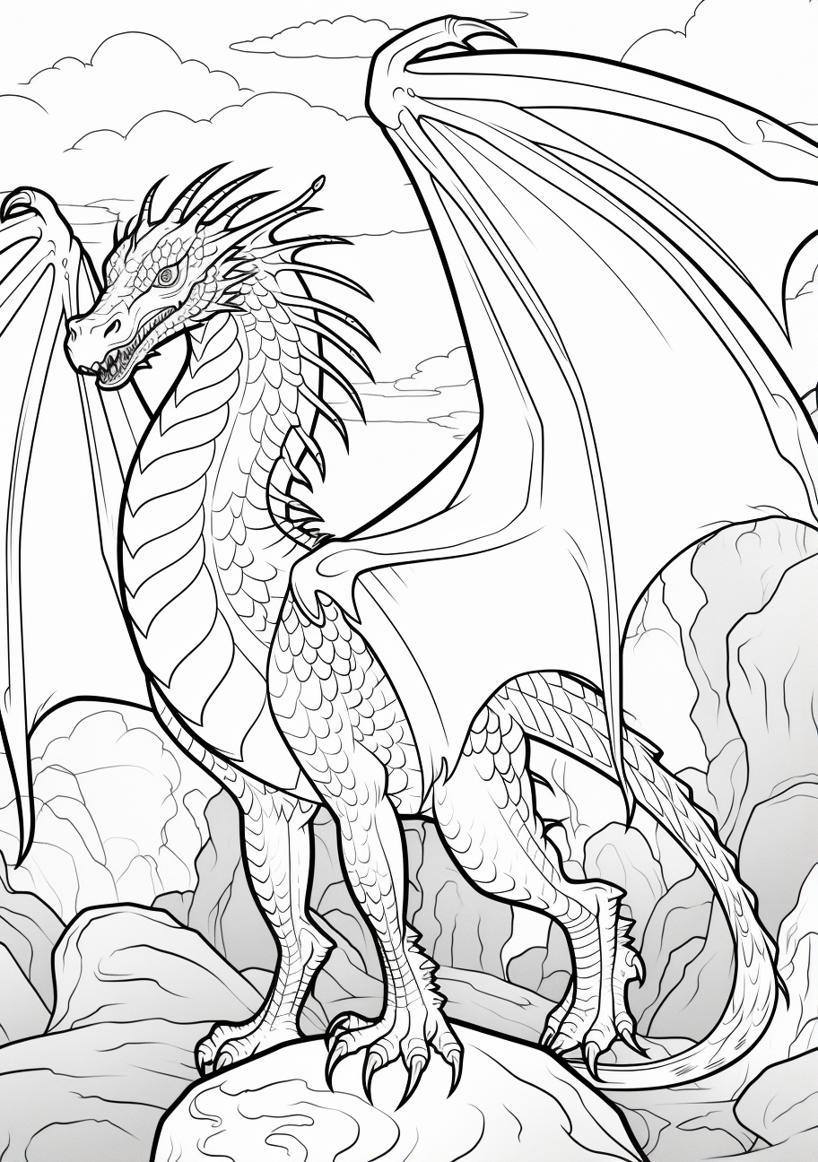 Dragon coloring printable and creative designs coloring