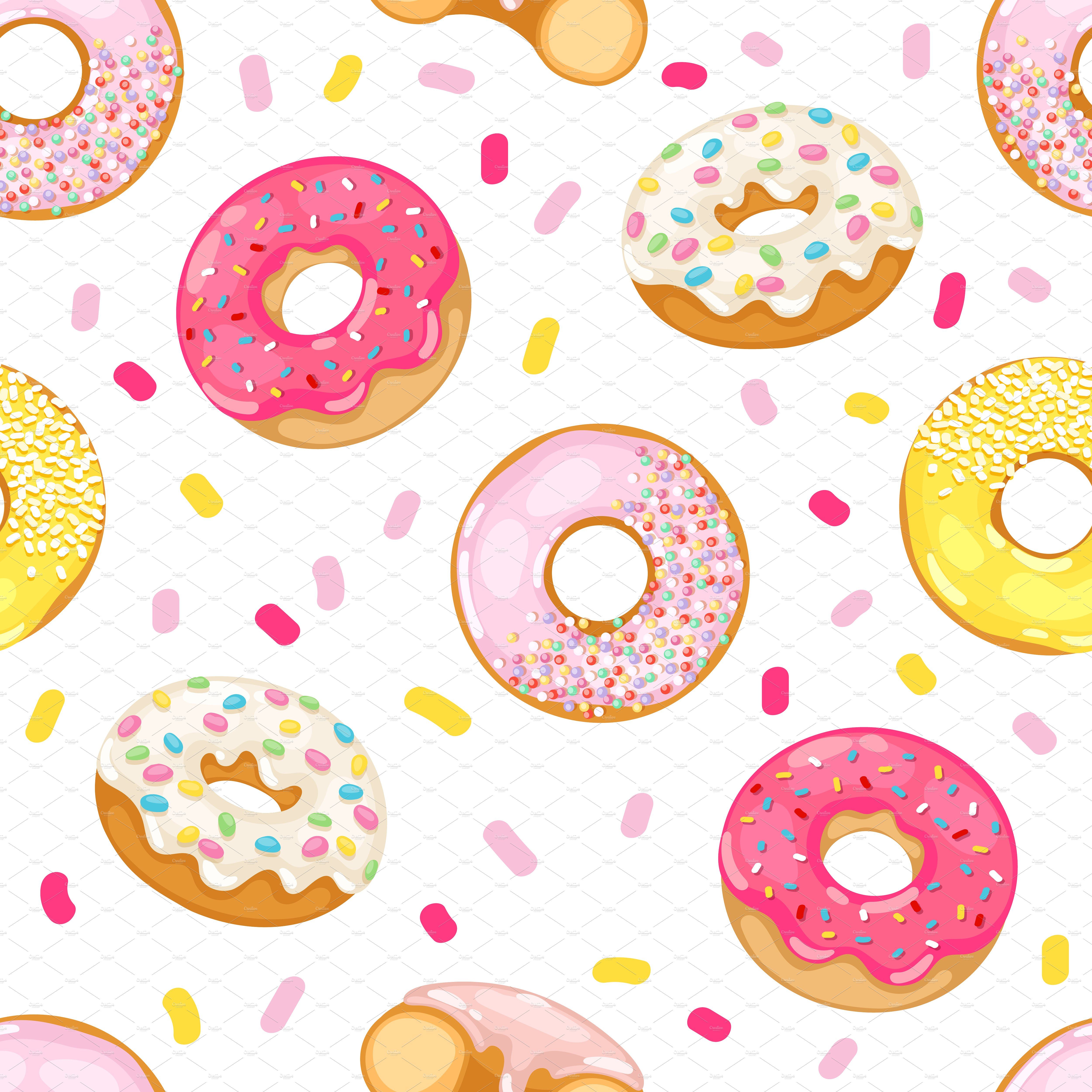 Colorful cute donut wallpapers