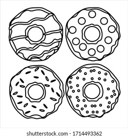 Donut outline images stock photos vectors