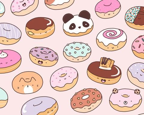 Mmm donuts kawaii donut doodle art print â kirakiradoodles doodle art kawaii doodles doodle drawings