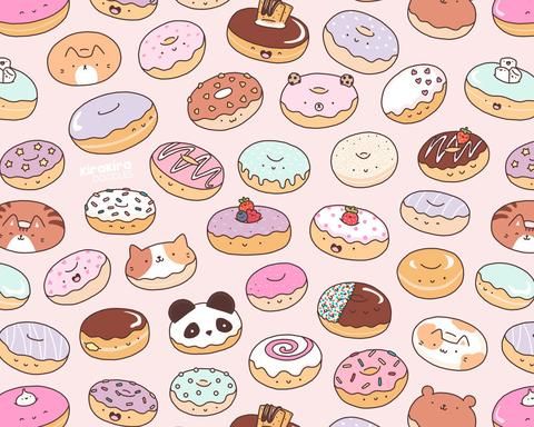 Mmm donuts kawaii donut doodle art print doodle art kawaii doodles donut drawing