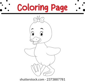 Duck colouring page royalty