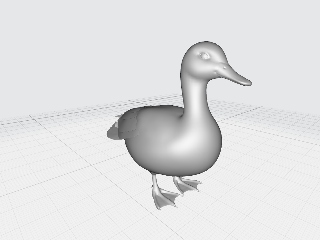 Colorful duck d model in bird