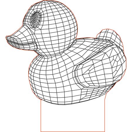 Duck d illusion vector file