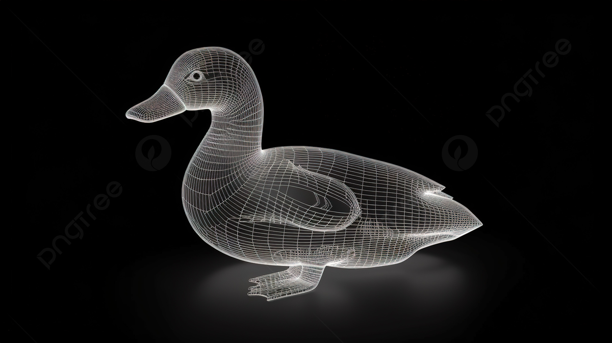 Monochromatic d rendering of a duck icon with single color outline background animal set nature animal animals background image and wallpaper for free download