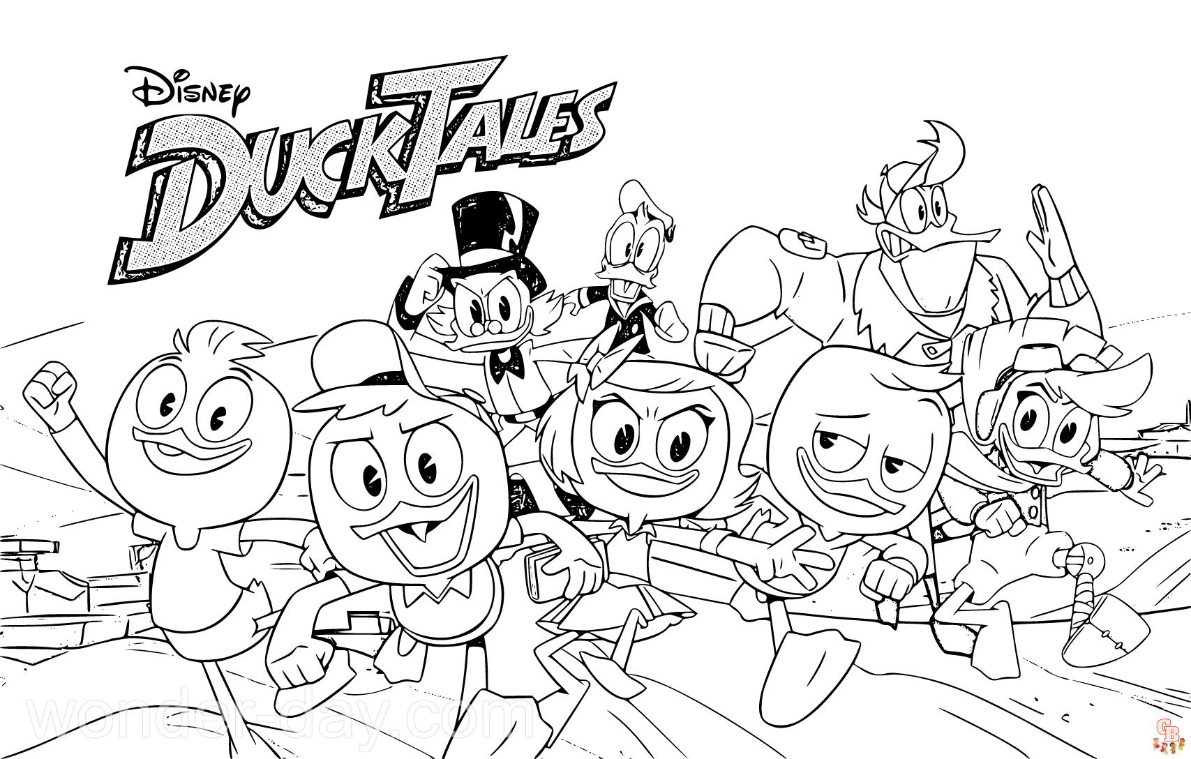 Get creative with ducktales coloring pages