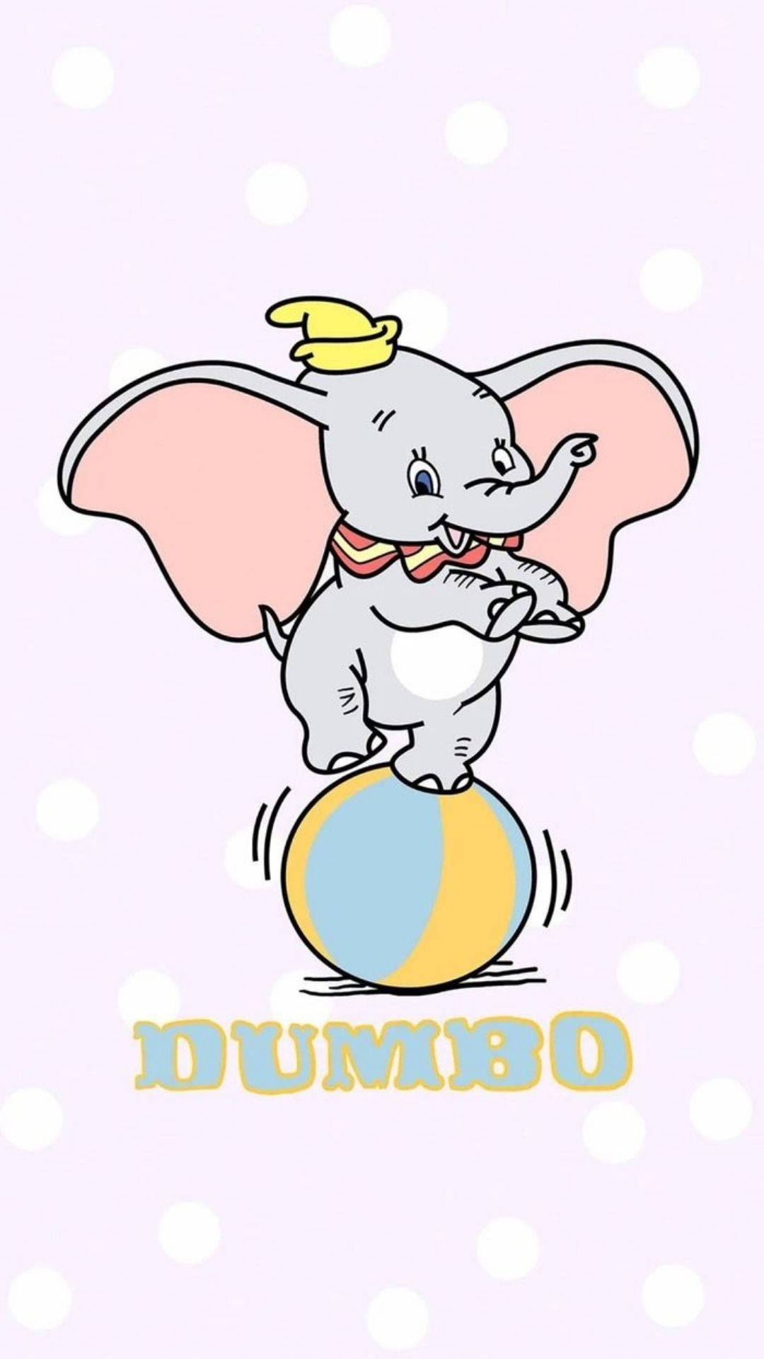 Download dumbo on the rolling ball wallpaper