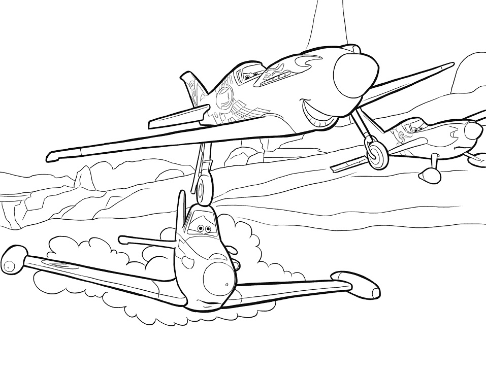 Planes coloring pages printable for free download