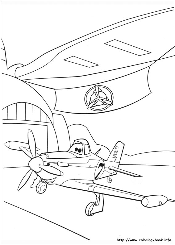 Planes fire rescue coloring picture