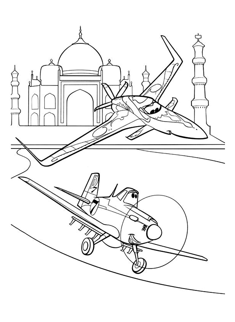 Planes coloring pages to print for free