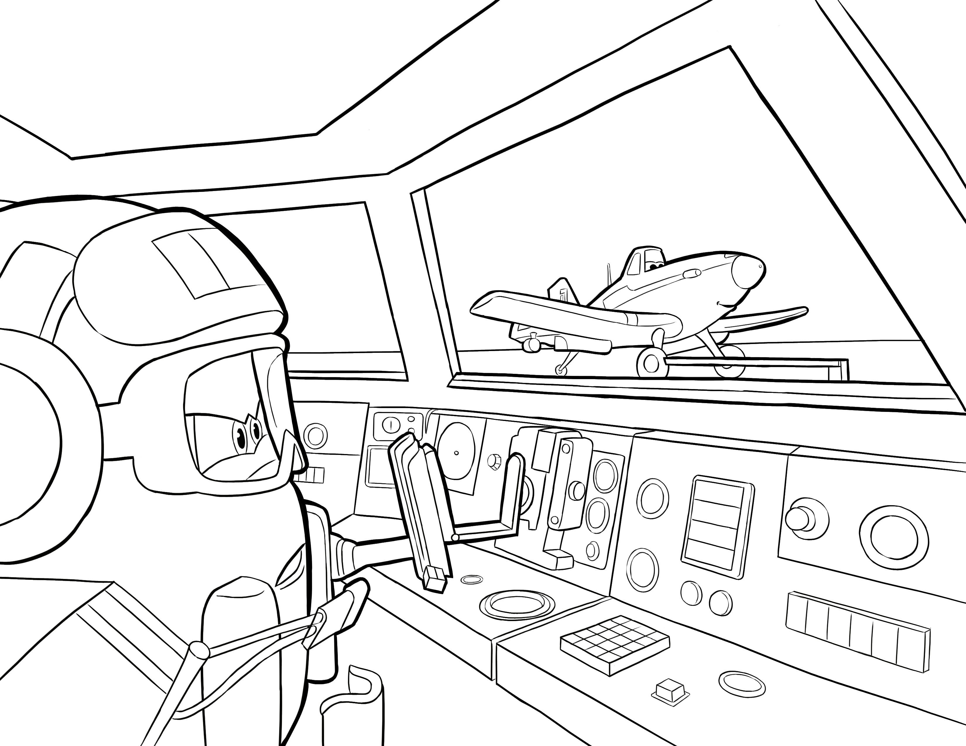 Planes coloring pages