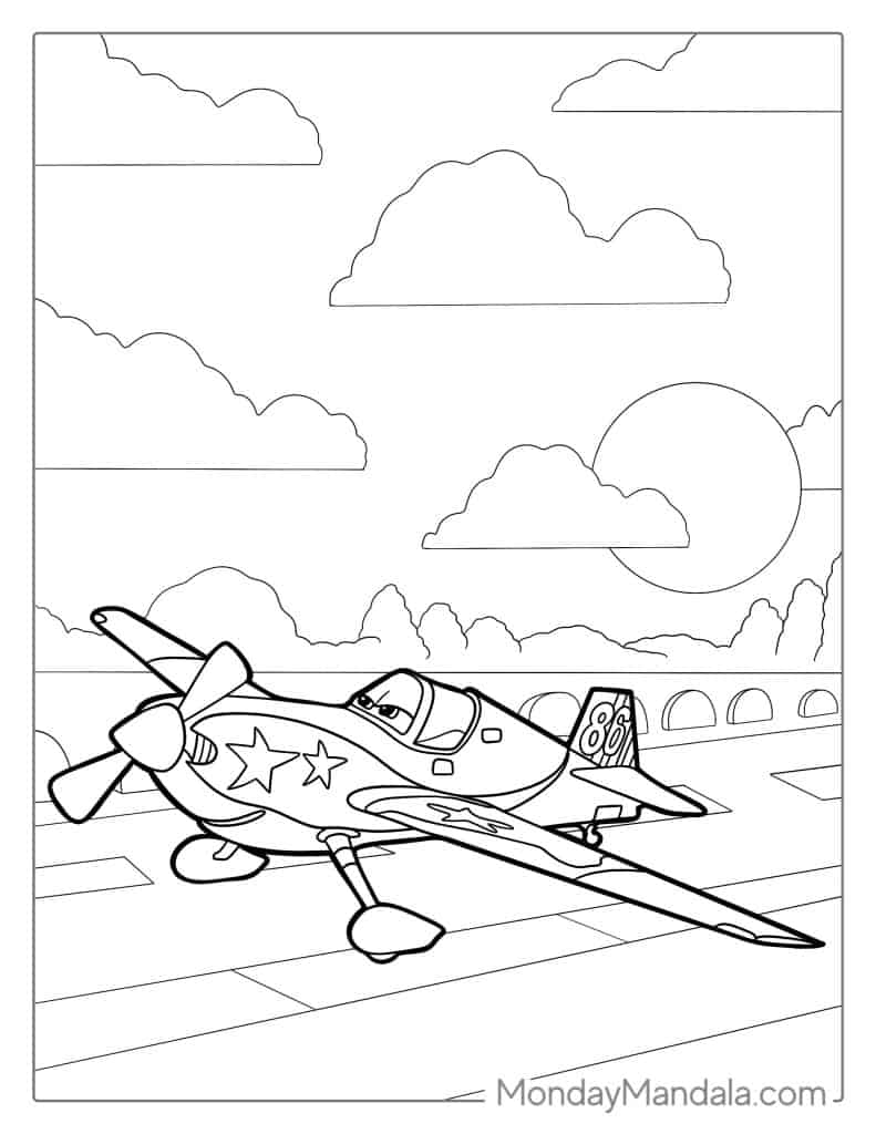 Airplane coloring pages free pdf printables