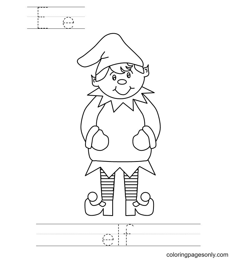 Elf coloring pages printable for free download