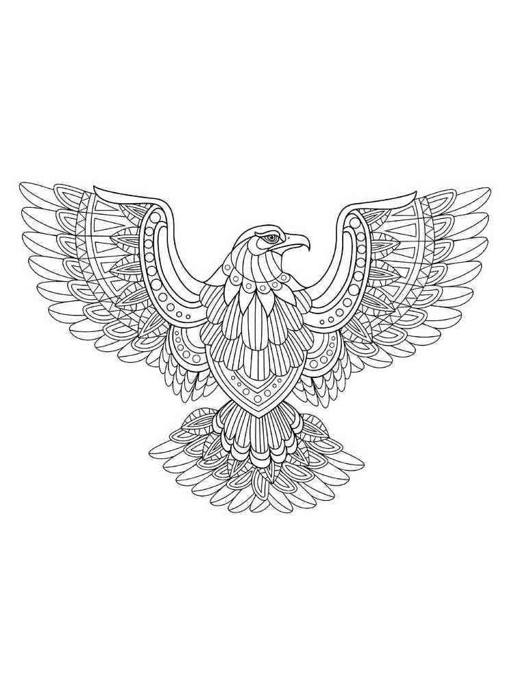 Eagle coloring pages for adults