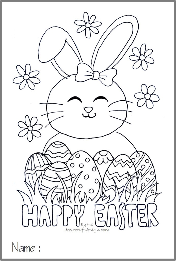 Free printable easter bunny coloring â decor craft design