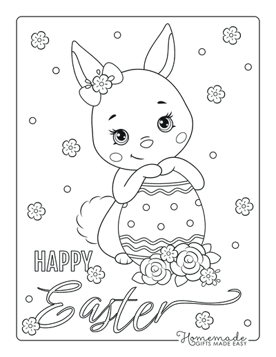 Free printable easter bunny coloring pages for kids adults