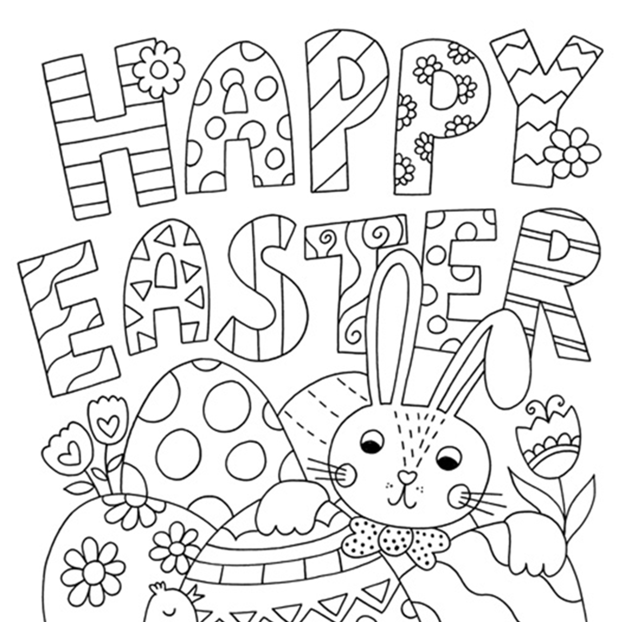 Free easter card louring download