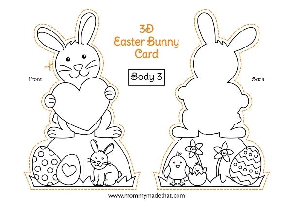 Cute easter bunny cards free printables