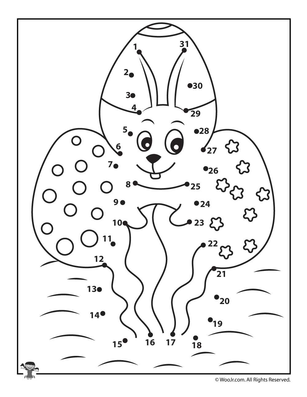 Easter connect the dots printables woo jr kids activities childrens publishing easter coloring pages easter bunny easter