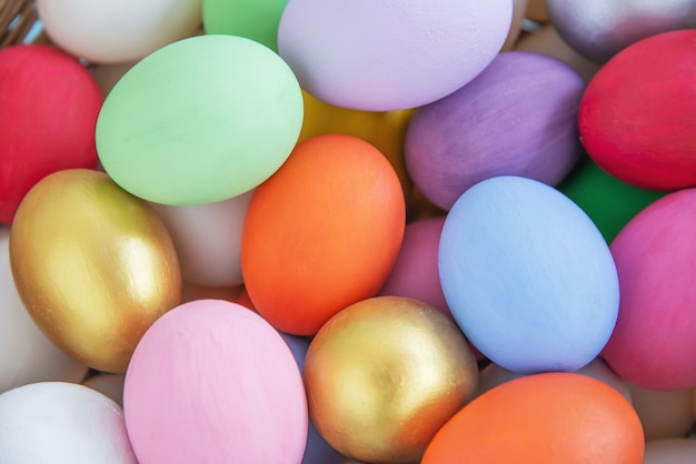 Free photo sweet colorful easter eggs background