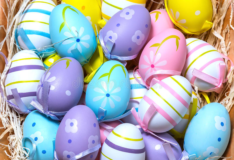 Easter eggs stock photos