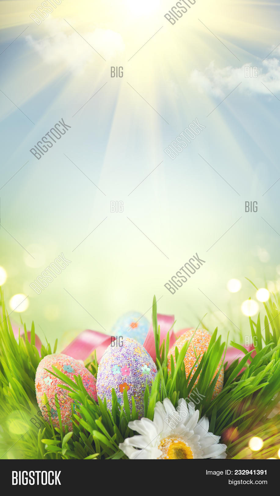 Easter eggs background image photo free trial bigstock