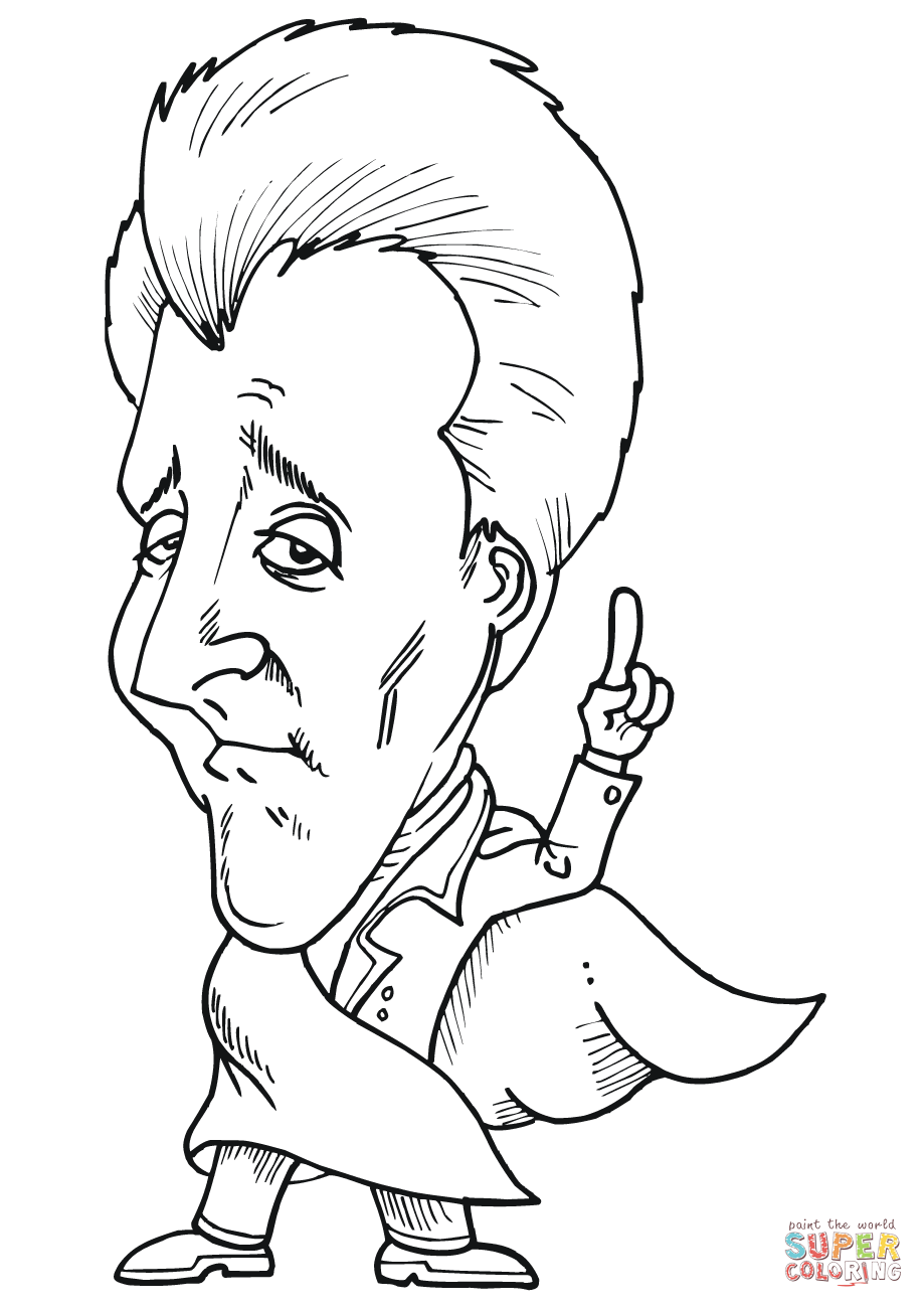 Andrew jackson caricature coloring page free printable coloring pages