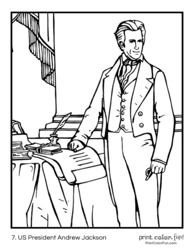 Us presidents coloring pages printables of the first american leaders