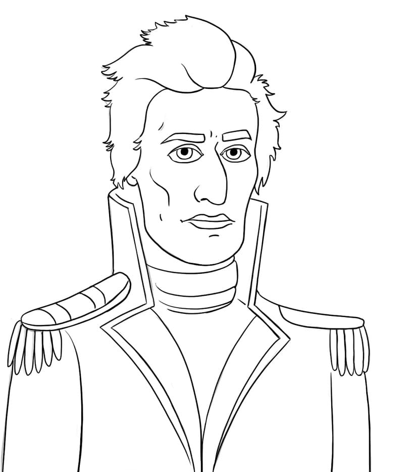 Free printable andrew jackson coloring page