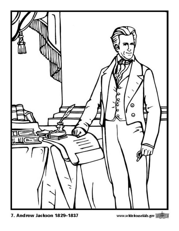 Coloring page andrew jackson