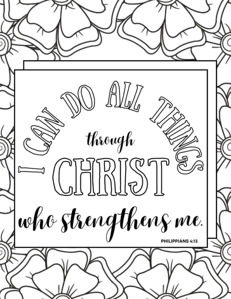 Free easy bible verse coloring pages no sign