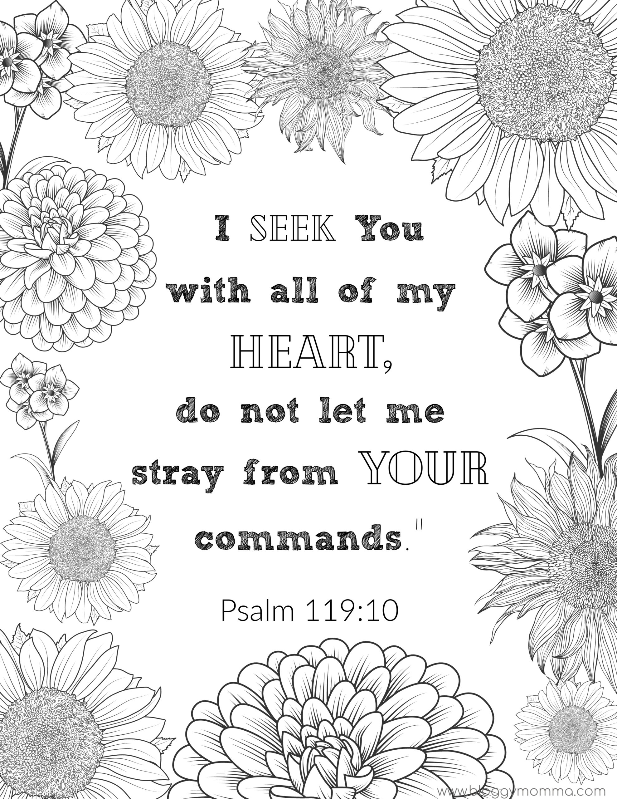 Pretty bible verse coloring pages