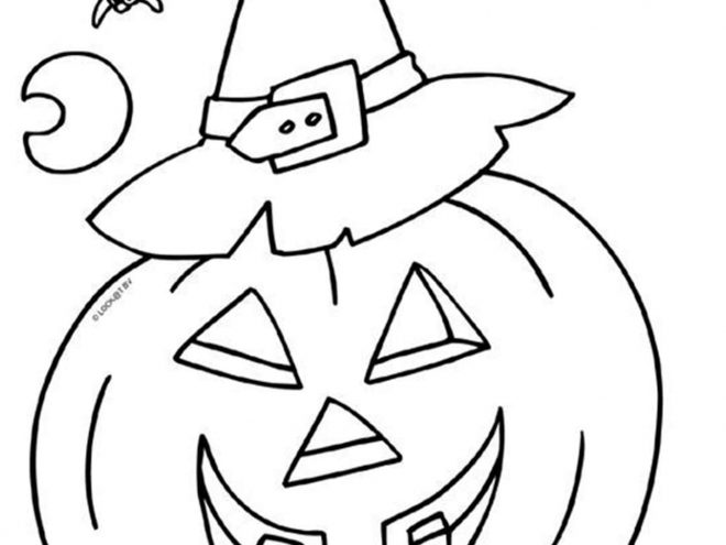 Free easy to print halloween coloring pages