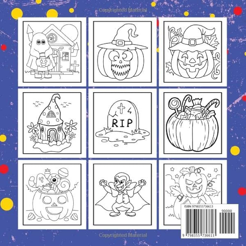 Bold and easy halloween large print coloring book large print bold and easy halloween coloring book for seniors and beginners publications chad books