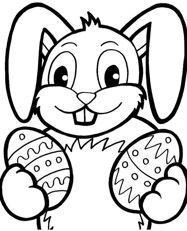 Easy easter picture for coloring