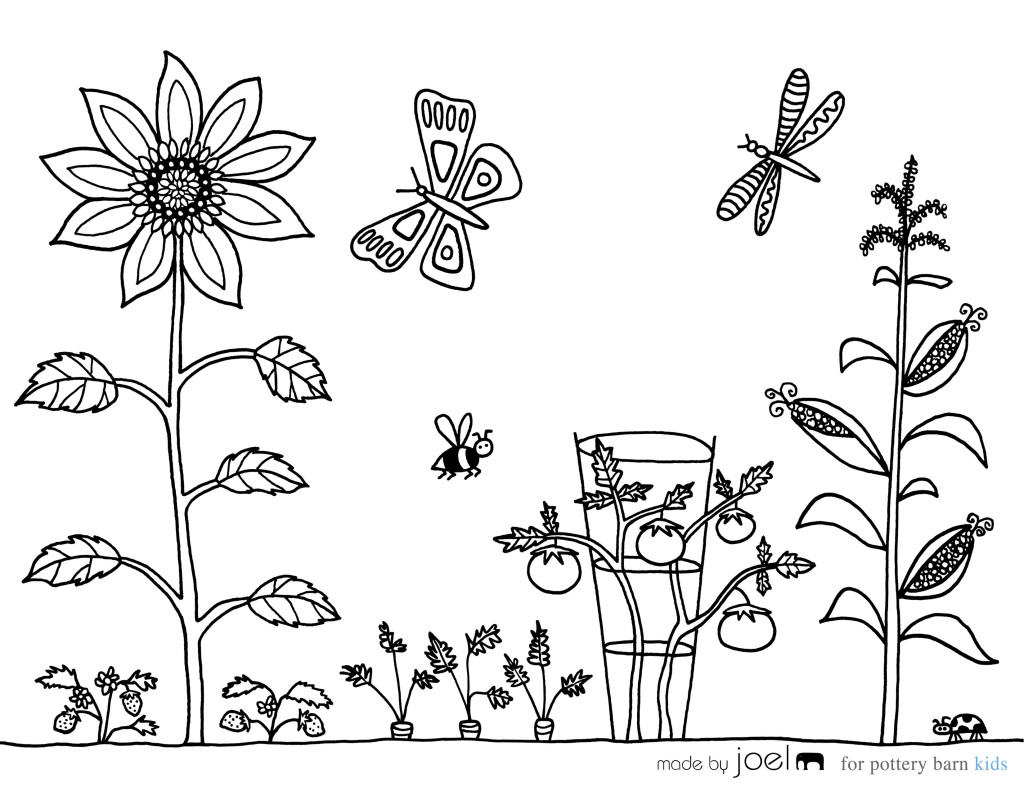 Vegetable garden coloring sheet â made by joel