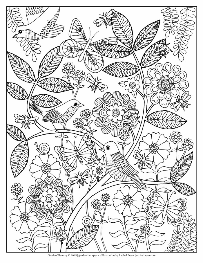Lifes a garden adult coloring page