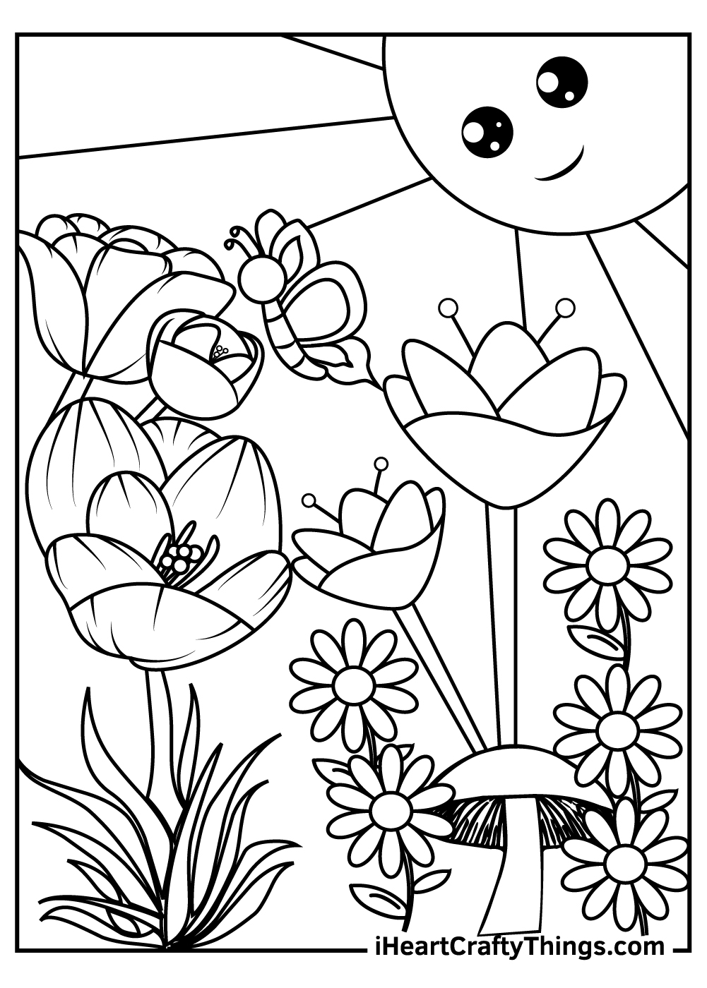 Garden coloring pages free printables