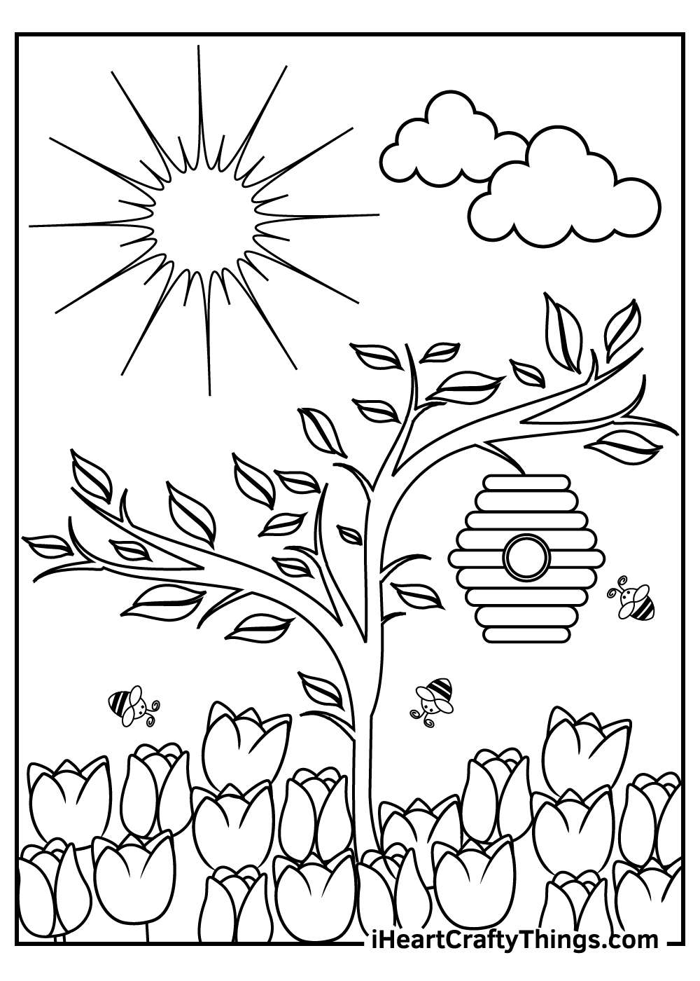 Garden coloring pages free printables