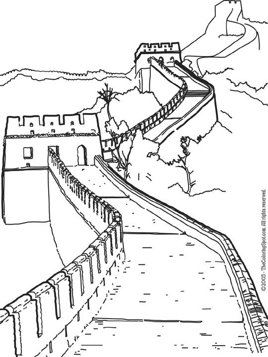 Great wall of china audio stories for kids free coloring pages from light up your brain great wall of china ancient china coloring pages