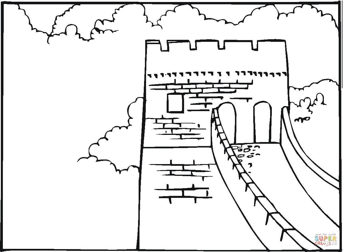 Great wall of china coloring page free printable coloring pages