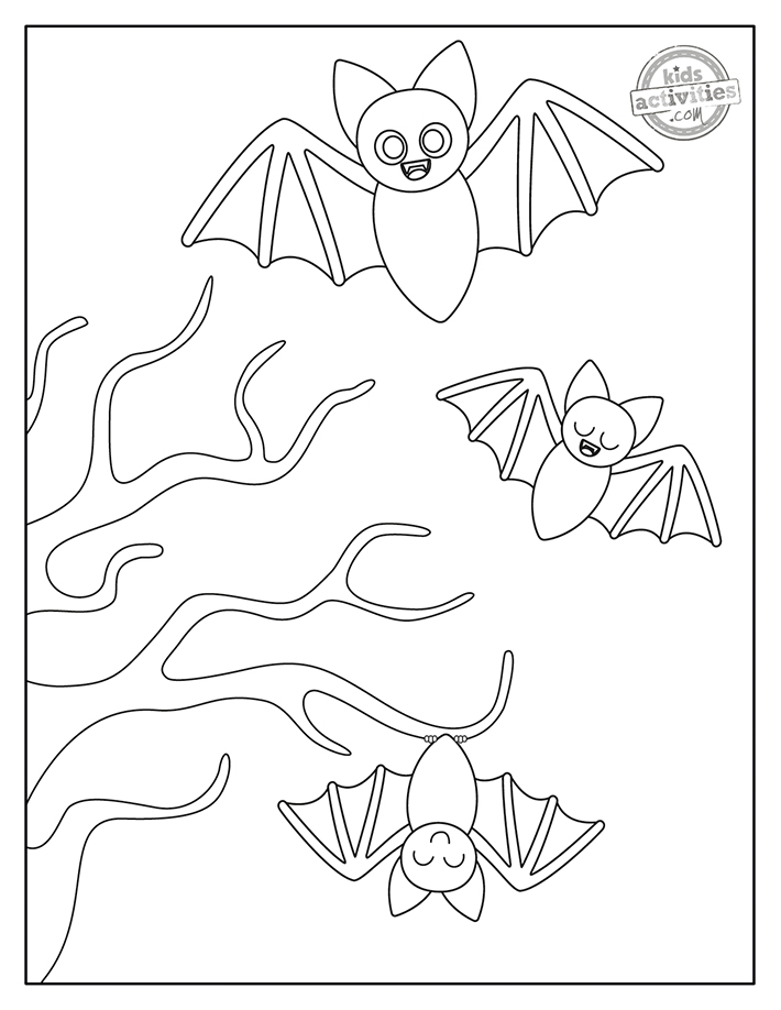 Free printable bat coloring pages kids activities blog