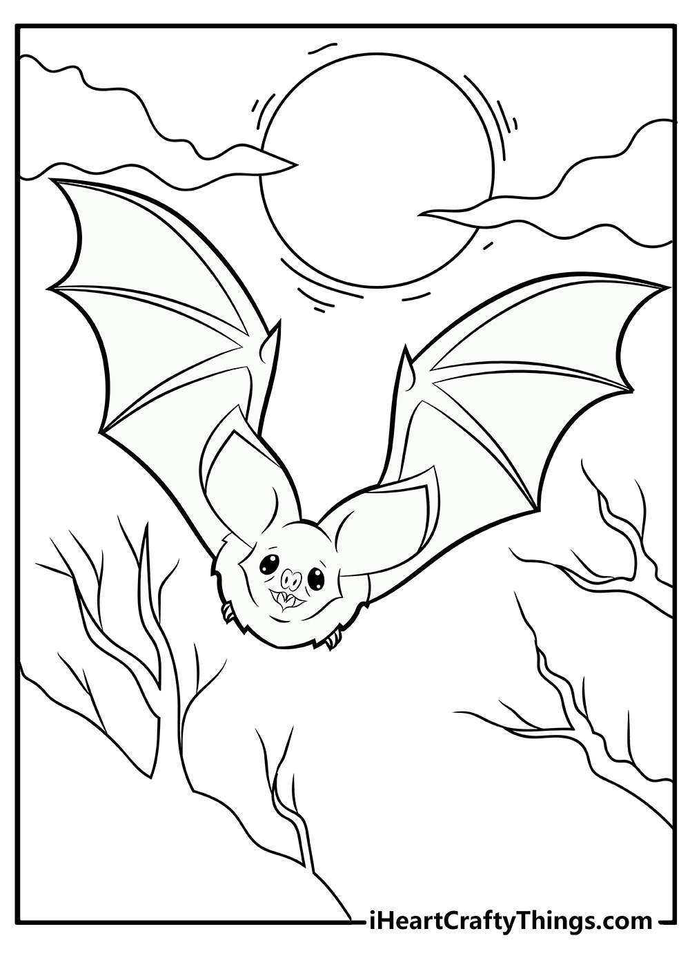 Bat coloring pages free printables