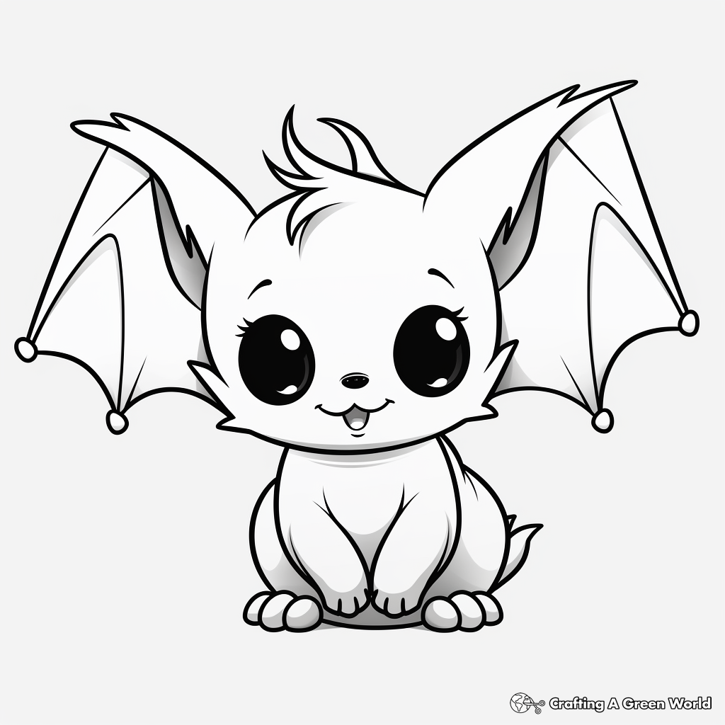 Baby bat coloring pages