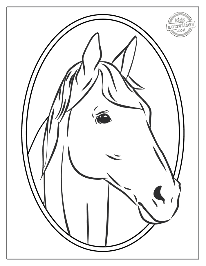 Realistic free printable horse coloring pages kids activities blog